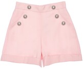 Thumbnail for your product : Balmain Wool Shorts W/ Buttons