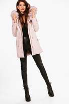 Thumbnail for your product : boohoo Milly Boutique Faux Fur Trim Parka