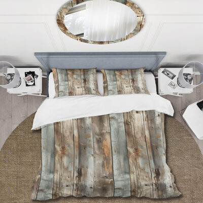Design Art Rustic Planks Harmony II Duvet Cover Set