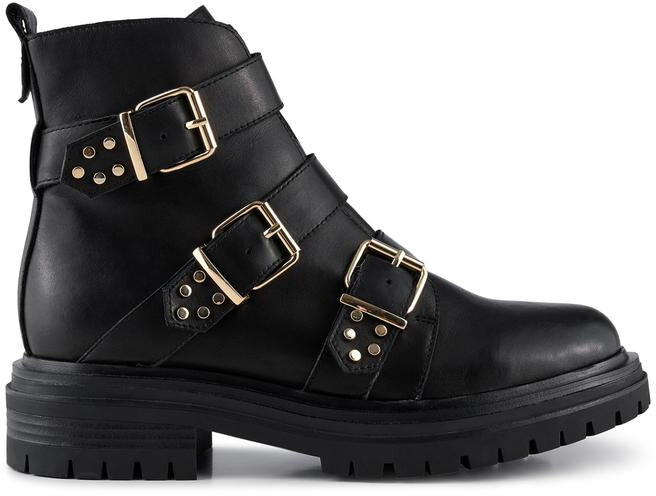 biker boots buckle