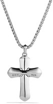 Thumbnail for your product : David Yurman Armory Large Cross with Black Diamonds on Chain