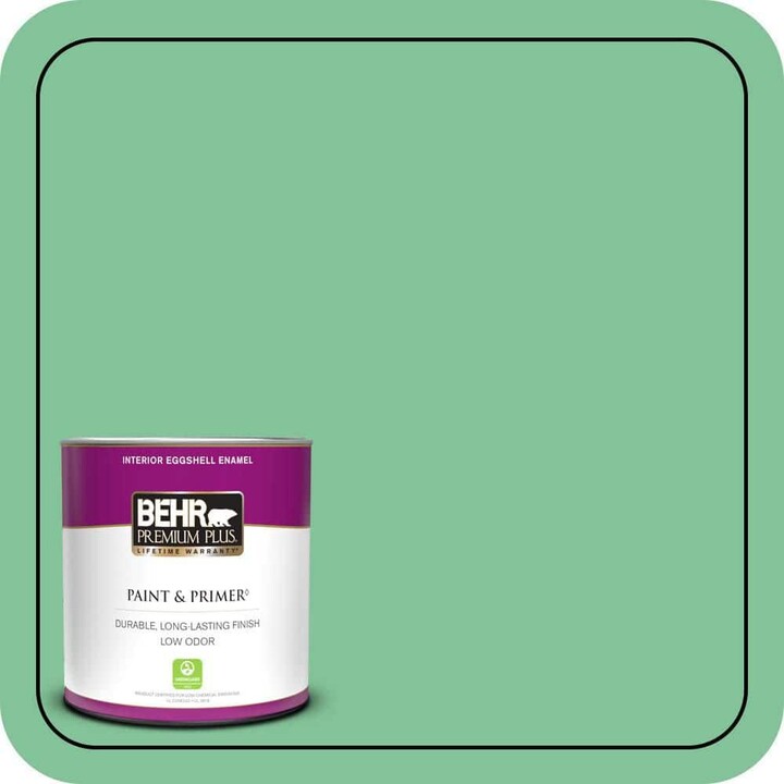 BEHR PREMIUM PLUS 1 qt. #P410-4 Willow Hedge Eggshell Enamel Low Odor Interior Paint & Primer