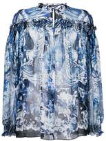 Roberto Cavalli printed smock blouse