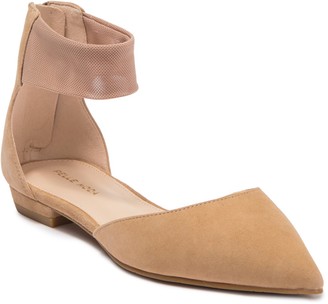 Pelle Moda Dale Ankle Strap Pointed Toe Flat
