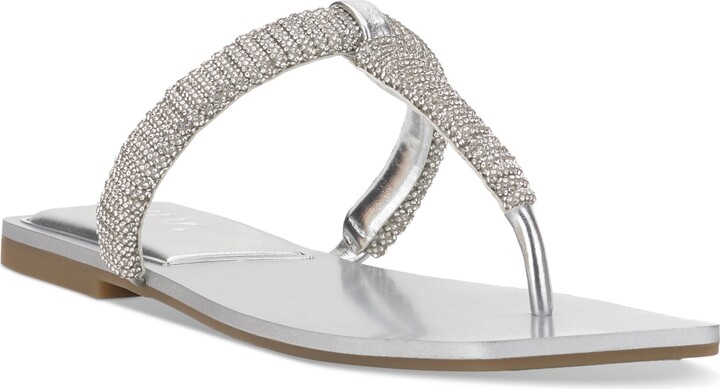 Flip Flops Macys Silver Flats Macy Silver Heeled Sandals W/ Bows