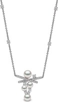 Thumbnail for your product : Yoko London 18kt white gold Sleek Akoya pearl and diamond necklace