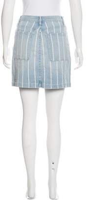 Frame Denim Striped Denim Skirt