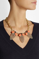 Thumbnail for your product : J.Crew Arrowhead gold-tone, crystal and cubic zirconia necklace