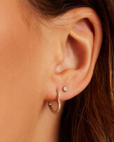 Thumbnail for your product : Gorjana Diamond Open Heart Huggies Earring