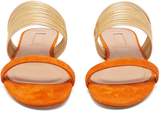 Thumbnail for your product : Aquazzura Rendez Vous Suede Sandals - Womens - Orange Gold