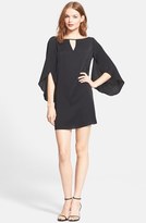 Thumbnail for your product : Milly Cutout Butterfly Sleeve Stretch Silk Crepe Dress