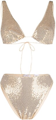 Oseree Sequin-Embellished Bikini