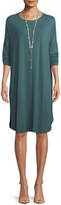 Thumbnail for your product : Eileen Fisher Long-Sleeve Boxy Jersey Knee-Length Dress