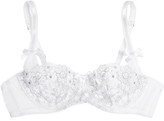 Thumbnail for your product : L'Agent by Agent Provocateur Bea Embroidered Tulle Balconette Bra - White