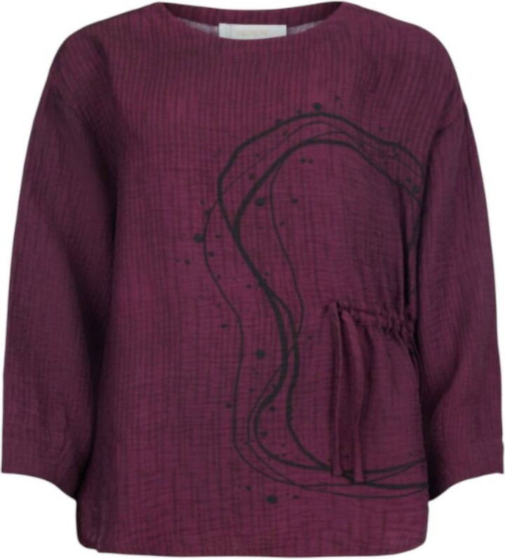 NOEN Women's Modern Flair Blouse In Maroon