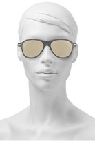 Thumbnail for your product : Le Specs Caesar Aviator-Style Mirrored Matte-Acetate Sunglasses