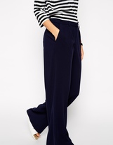 Thumbnail for your product : ASOS Wide Leg Pants with Piping