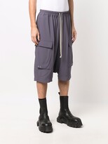 Thumbnail for your product : Rick Owens Pods Drop-Crotch Cargo Shorts