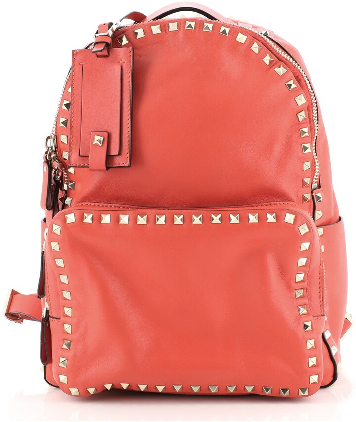 valentino rockstud leather backpack