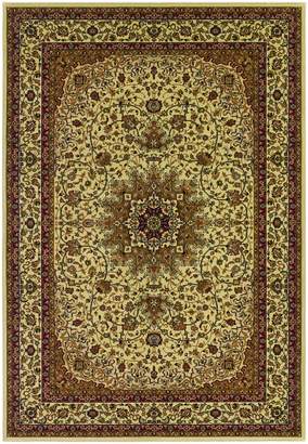 Couristan Izmir Royal Kashan Rug In Ivory - 9 Foot 2 Inch x 12 Foot 6 Inch