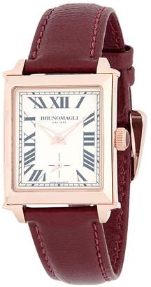 Bruno Magli Women's Rose Goldtone Stainless Steel and Leather Strap Watch