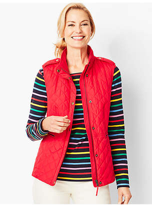 Talbots Quilted Fleece-Lined Vest
