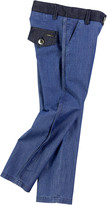 Thumbnail for your product : Little Marc Jacobs Slim fit stone-washed chambray jeans