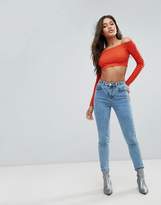 Thumbnail for your product : Missguided exclusive bardot striped crop top