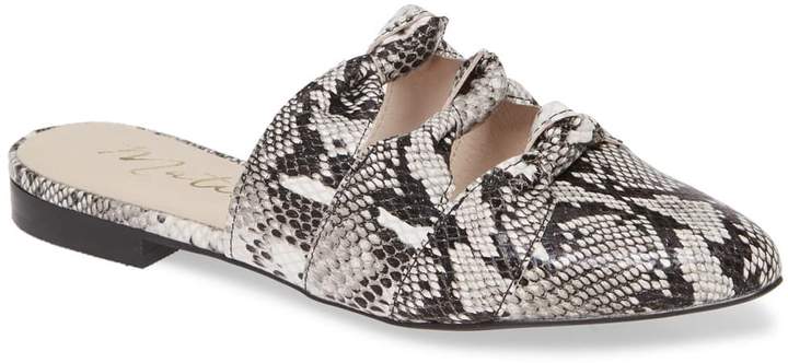 matisse snakeskin mules