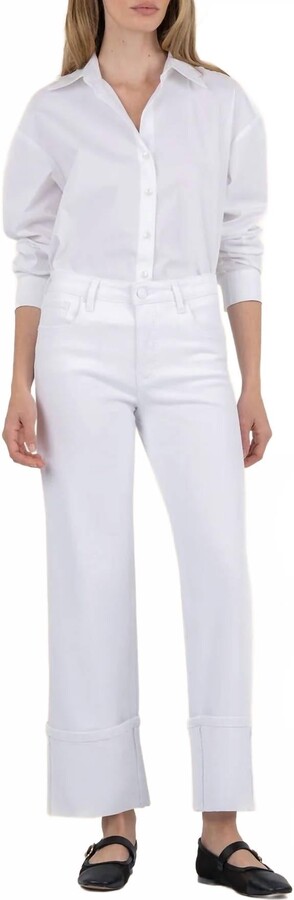 Charlotte High Rise Wide Leg Jeans In White