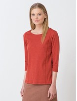 Thumbnail for your product : Somewhere Woman's organic cotton T-shirt and ladderline stitching, HEDA