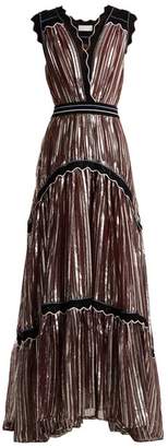 Peter Pilotto Striped-jacquard crepe gown