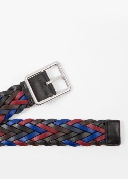 Paul Smith Men's Reversible Plaited Leather Belt