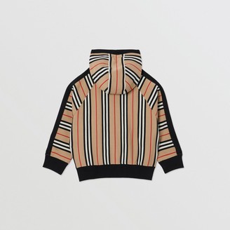 Burberry Childrens Icon Stripe Cotton Hooded Top