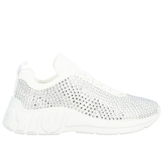 white bling sneakers