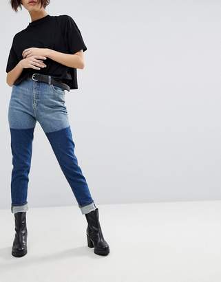 Cheap Monday Mom Jean with Colour Block Wash