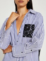 Thumbnail for your product : River Island Lace Back Shirt-blue