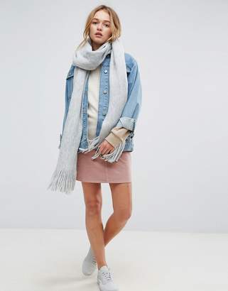 ASOS Long Tassel Scarf In Supersoft Knit