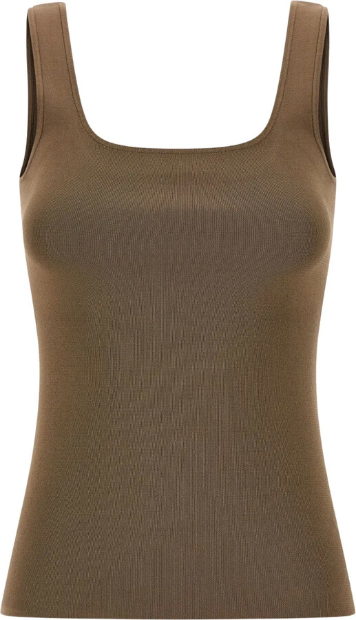 ENTIRE STUDIOS Square-Neck Knit Top