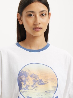 Levi's 'Better Daze' Graphic Print Drapey Cotton T-Shirt, Blue/White