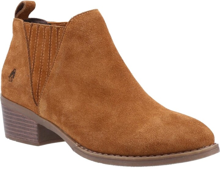 brown leather cut out booties