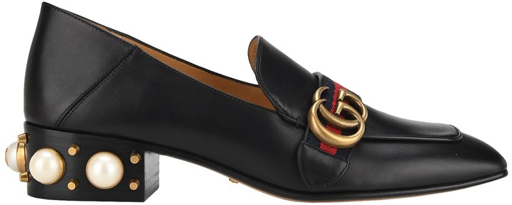 gucci loafer mid heel