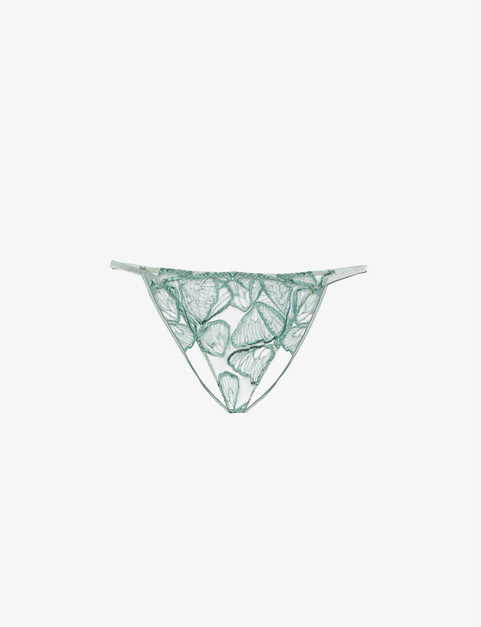 Coco De Mer Mariposa Open Satin And Lace Knickers Shopstyle Panties