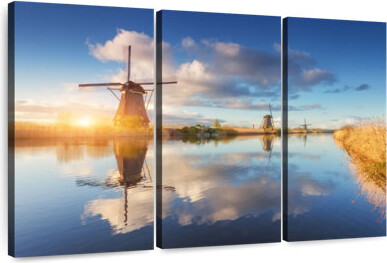 Millwood Pines Alvord Windmills At Sunrise