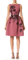 Thumbnail for your product : Carolina Herrera Sleeveless Floral-Embellished Party Dress, Wine