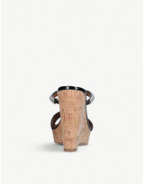 Thumbnail for your product : Kurt Geiger Alexia embellished cork wedge sandals