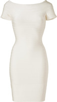 Thumbnail for your product : Herve Leger Ivory Off-the-Shoulder Bandage Dress