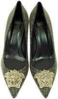 Thumbnail for your product : Versace Black Golden Stud Palazzo Low-heel Pump