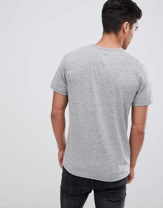 Abercrombie & Fitch Slim Fit T-Shirt Exploded Icon Crew Neck in Gray Marl