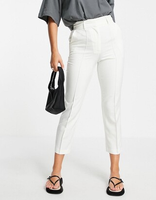 ASOS DESIGN tailored smart mix & match cigarette suit trousers in ivory